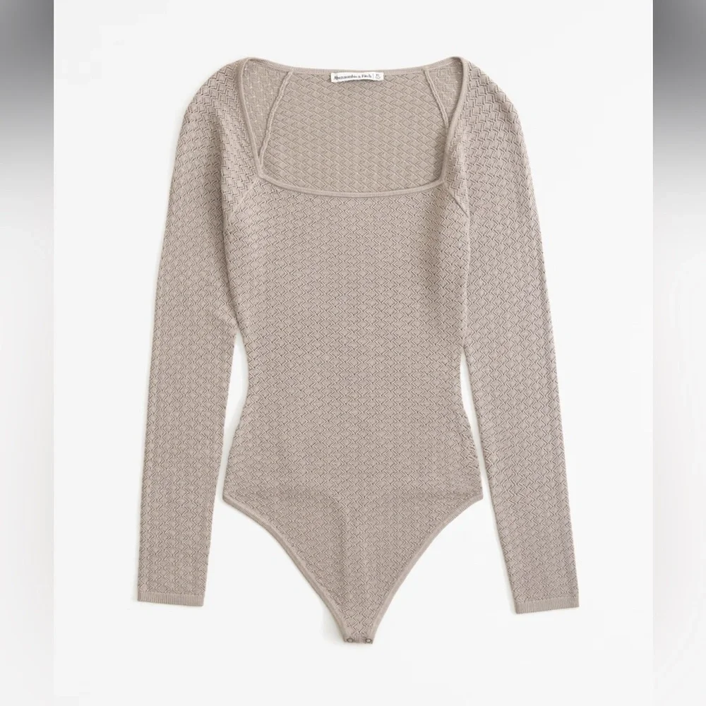 Abercrombie pointelle Square neck bodysuit - Picture 1 of 4